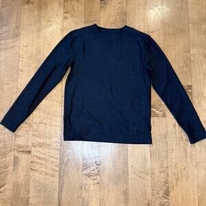 Zella Youth Medium (8/10) Heathered Blue/Black Long Sleeve Shirt